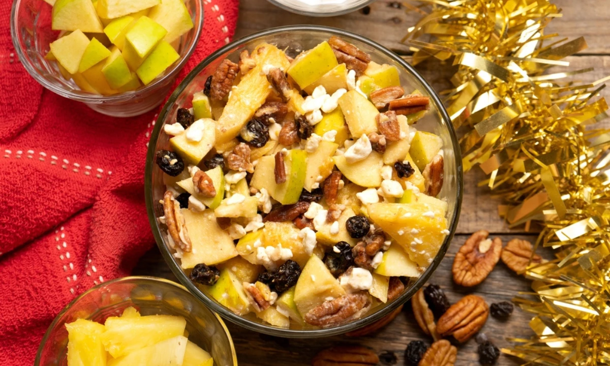 Ensalada de Manzana | Piña | Nuez | Receta | Navidad | Navideña | Qué Onda