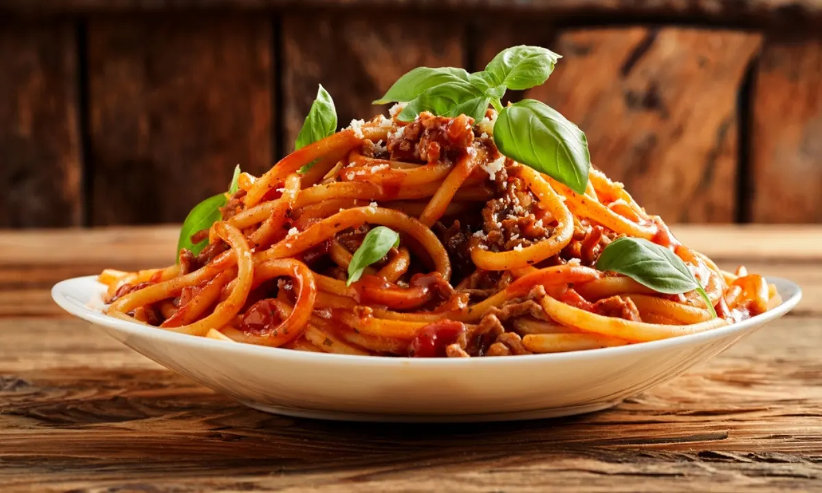 Suculenta pasta con Salsa Boloñesa